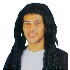 Long Black Rasta Dreads Wig – Jamaican reggae costume accessory