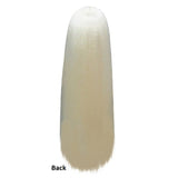 Long blonde wig below waist length.