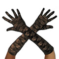 Long Lace Gloves – Black (43cm)