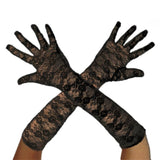long black lace gloves 43cm costume accessory elegant gloves