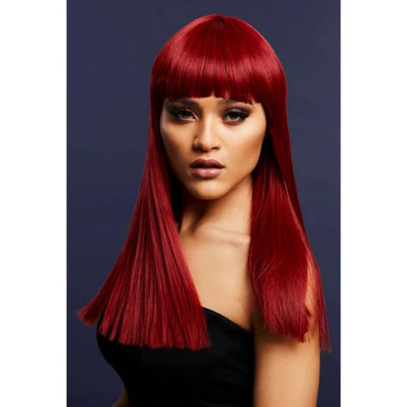 Ruby Long Long Ruby Red Fever Wig - Alexia – Cracker Jack Costumes Brisbane