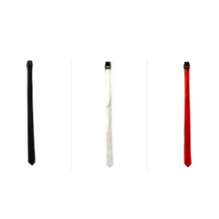 Long Slim Tie in black, white or red – classic narrow tie for 1920s gangster or Gatsby costumes