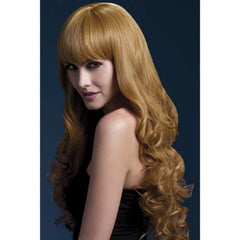 auburn long soft curls wig Isabelle Fever costume wig