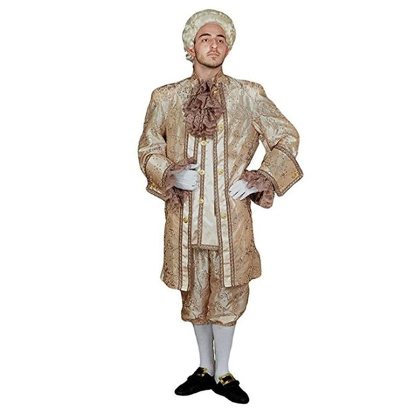 Louis XVI Antique Rose Costume – Hire, 18th century French embroidered frock coat with lace jabot, Brisbane
