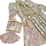 Louis XVI Antique Rose Costume – Hire, close view of lace cuff and sleeve trim detail, Brisbane
