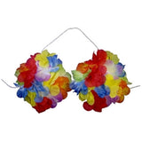Luau Hawaiian multi coloured flower bra costume accessory
