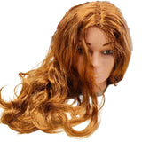Auburn horror doll style wig with long straight hair