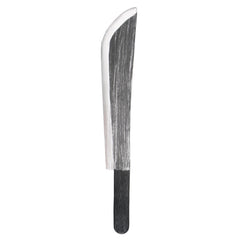 53cm silver and black plastic machete prop, ideal for Halloween, horror, and Book Week costumes