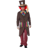 Mad Hatter Men's Book Week Costume with jacket, striped trousers and tall hat