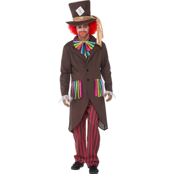 Mad Hatter Men's Book Week Costume with jacket, striped trousers and tall hat