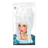 Packaging for 18th century royal white costume wig