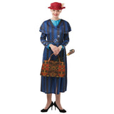 Mary Poppins Returns Accessory Set – includes printed felt carpet bag and foldable umbrella with parrot handle, perfect for adult or child Mary Poppins costumes.
