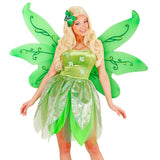 green fairy wings costume with gem detail oversized wings