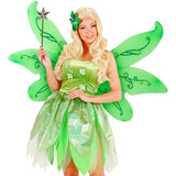 large green fairy wings with gems worn costume front view