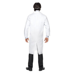 White medical lab coat and mask costume set