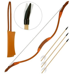 Medieval archer bow and arrow costume prop set