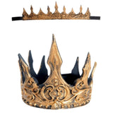 Adjustable medieval crown with hook and loop tabs