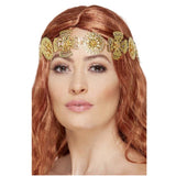 Medieval Headband in gold metal.