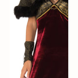 Close up of Medieval Lady Costume  with bodice and cape detail