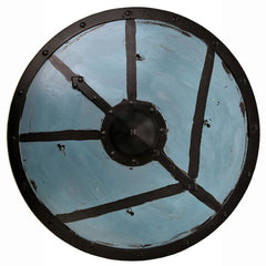 Grey & black medieval plastic shield – 45cm. Lightweight costume prop for knights, Halloween, and fantasy cosplay.