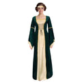 Medieval Queen Costume Green Dress Adult