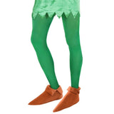 Christmas elf shoe covers brown costume accessory