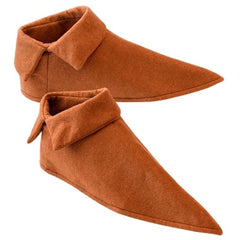 brown medieval shoe covers costume