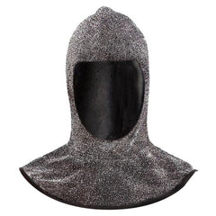 Medieval warrior hood with chainmail-style fabric design