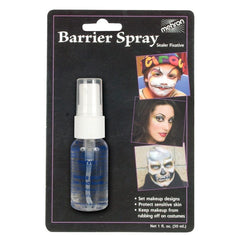 Mehron Barrier Spray pump bottle – makeup sealer and skin prep spray for Halloween, SFX, and theatre use