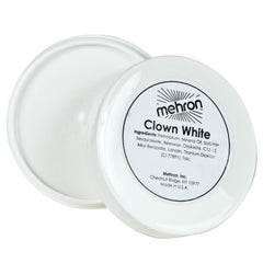 Mehron Clown White 200g jar – professional white cream makeup for clowns and stage use