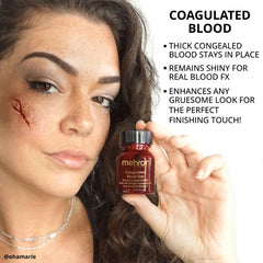 Mehron coagulated blood gel is perfect for Halloween