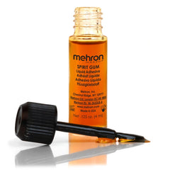 Mehron Spirit Gum 4ml bottle with brush – adhesive for special effects prosthetics, wigs, and facial hair