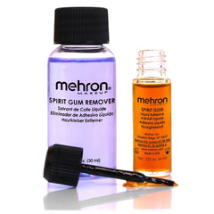Mehron Spirit Gum 4ml with 30ml Remover – adhesive and remover set for Halloween SFX makeup, prosthetics, wigs, and facial hair
