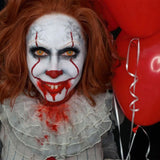 Mehron squirt blood demonstrated on a clown