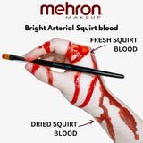 Information about how the mehron squirt blood runs