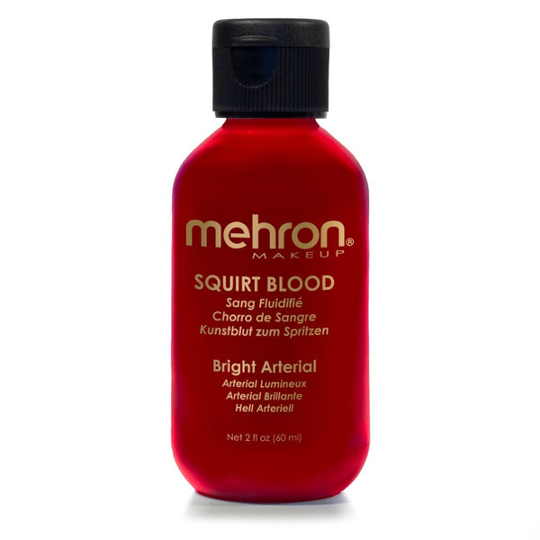 Mehron Squirt Blood 60ml – Bright Arterial red fake blood for SFX, theatre, and Halloween use
