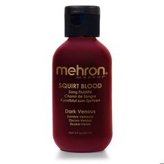 Mehron Squirt Blood 60ml – Dark Venous fake blood for special effects and Halloween makeup