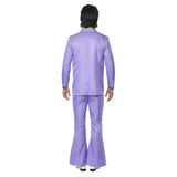 Retro 70s men’s purple suit for fancy dress