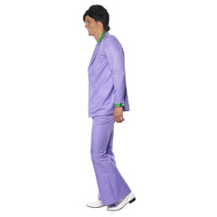 Men’s 1970s lavender suit with flared trousers