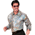 Mens 70s Disco Shirt Holographic