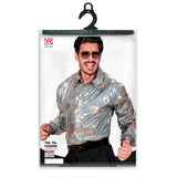 rainbow reflective disco shirt mens costume