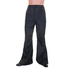 Men's Black Flares with Pockets - Karnival with belt loops.