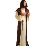 Men’s Joseph costume with cream robe and attached brown vest – nativity and Easter outfit