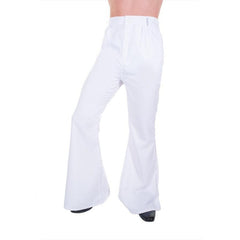 Men's White Flares with Pockets - Karnival 