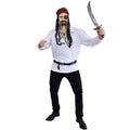 Men’s White Pirate Shirt – Chest Lacing