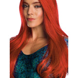 Long red superhero wig for cosplay
