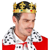 Royal costume crown with gem detailing for adults