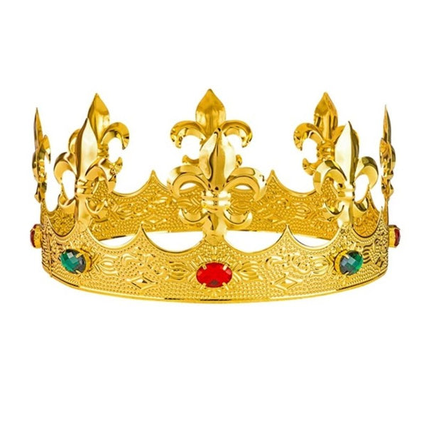 metal gold crown gems royal costume