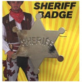 metal sheriff badge with brooch back.