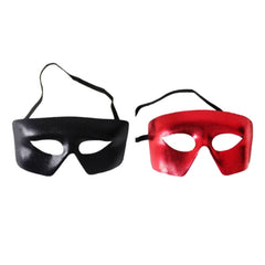 Assorted metallic eye masks in red, black, silver, and gold – party and superhero costume accessory